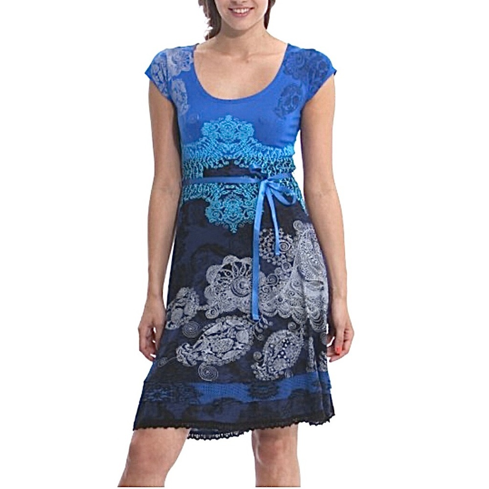 Desigual black and blue dress